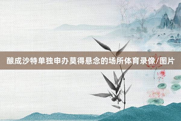 酿成沙特单独申办莫得悬念的场所体育录像/图片