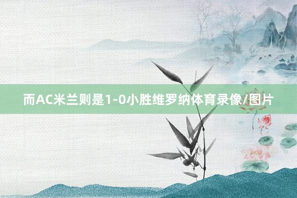 而AC米兰则是1-0小胜维罗纳体育录像/图片