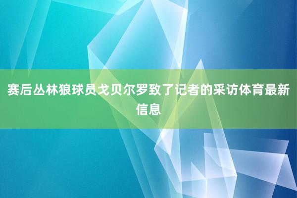 赛后丛林狼球员戈贝尔罗致了记者的采访体育最新信息