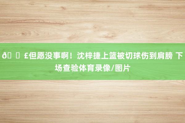 😣但愿没事啊！沈梓捷上篮被切球伤到肩膀 下场查验体育录像/图片