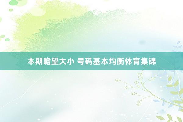 本期瞻望大小 号码基本均衡体育集锦