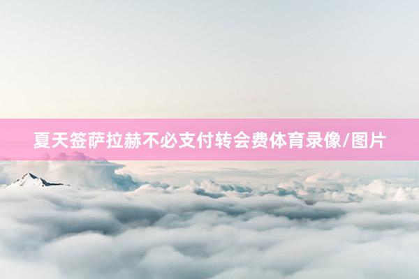 夏天签萨拉赫不必支付转会费体育录像/图片
