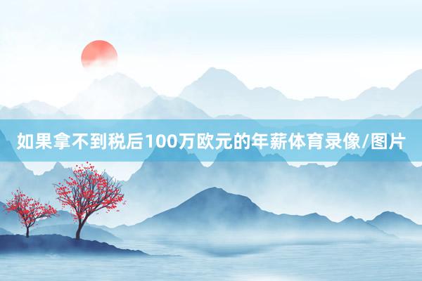 如果拿不到税后100万欧元的年薪体育录像/图片