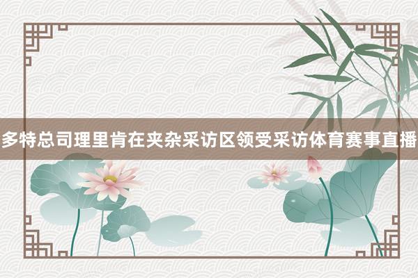 多特总司理里肯在夹杂采访区领受采访体育赛事直播