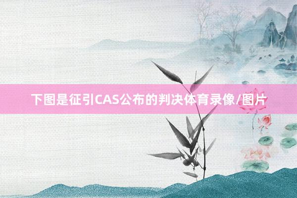 下图是征引CAS公布的判决体育录像/图片