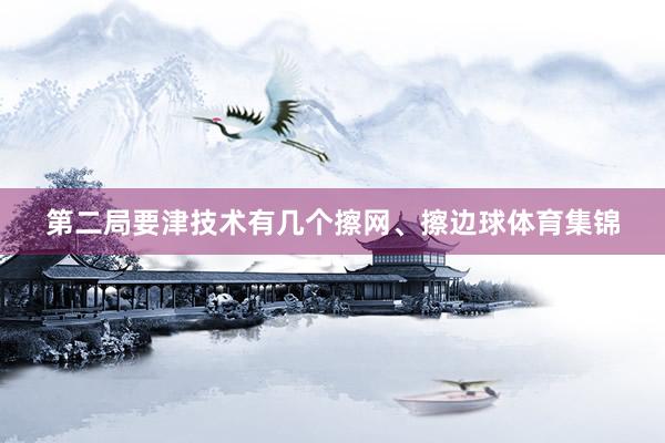 第二局要津技术有几个擦网、擦边球体育集锦