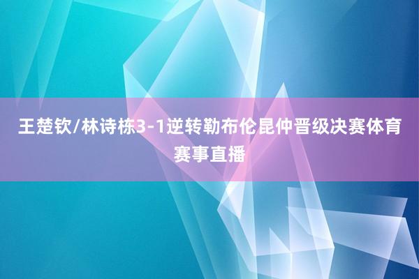 王楚钦/林诗栋3-1逆转勒布伦昆仲晋级决赛体育赛事直播