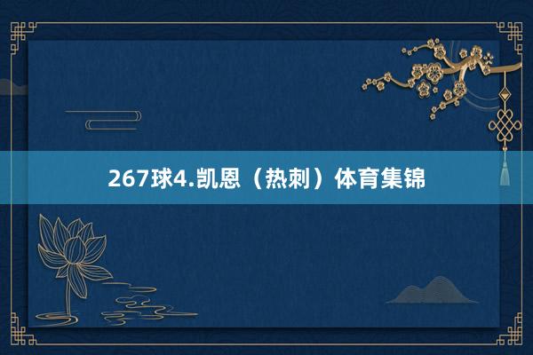 267球4.凯恩（热刺）体育集锦