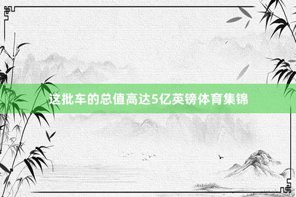 这批车的总值高达5亿英镑体育集锦