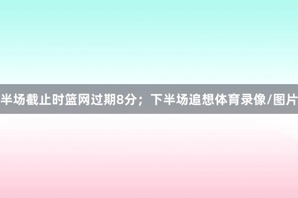 半场截止时篮网过期8分；下半场追想体育录像/图片