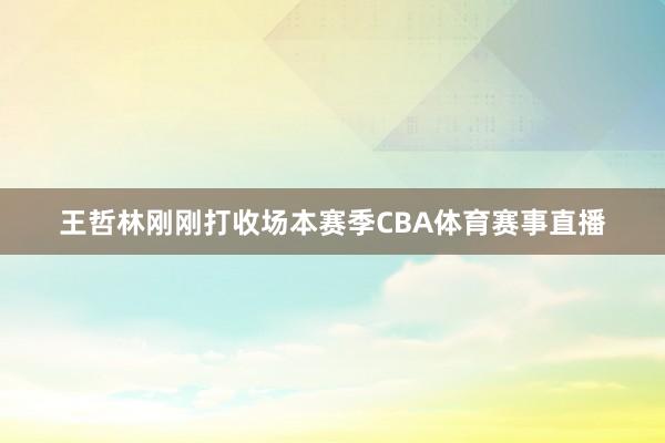 王哲林刚刚打收场本赛季CBA体育赛事直播