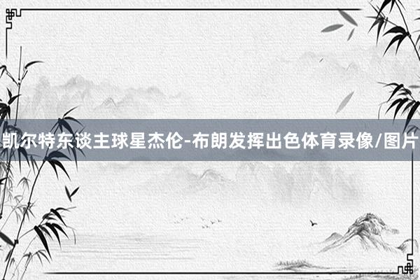 凯尔特东谈主球星杰伦-布朗发挥出色体育录像/图片
