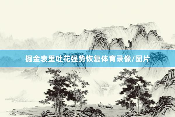 掘金表里吐花强势恢复体育录像/图片