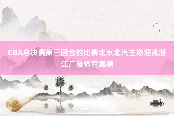 CBA总决赛第三回合的比赛北京北汽主场迎战浙江广厦体育集锦