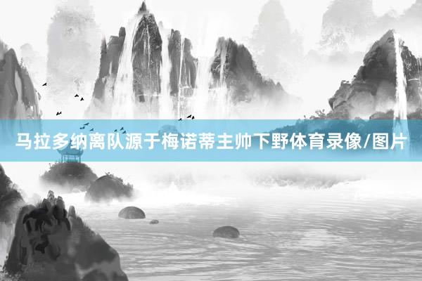 马拉多纳离队源于梅诺蒂主帅下野体育录像/图片