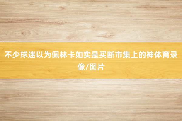 不少球迷以为佩林卡如实是买断市集上的神体育录像/图片