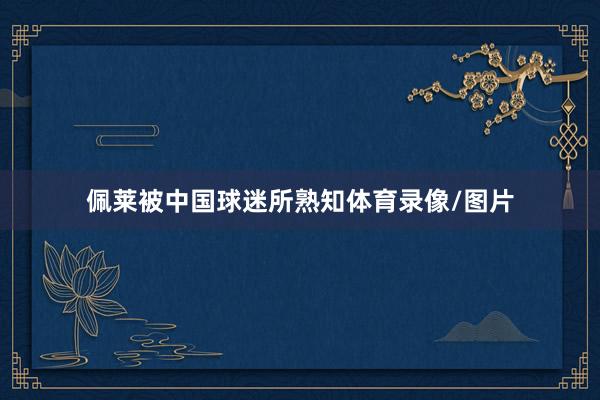 佩莱被中国球迷所熟知体育录像/图片