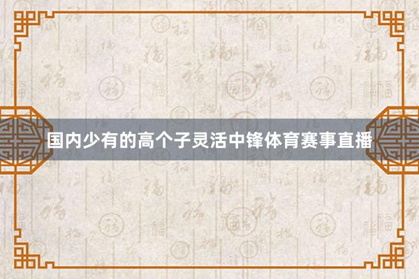 国内少有的高个子灵活中锋体育赛事直播